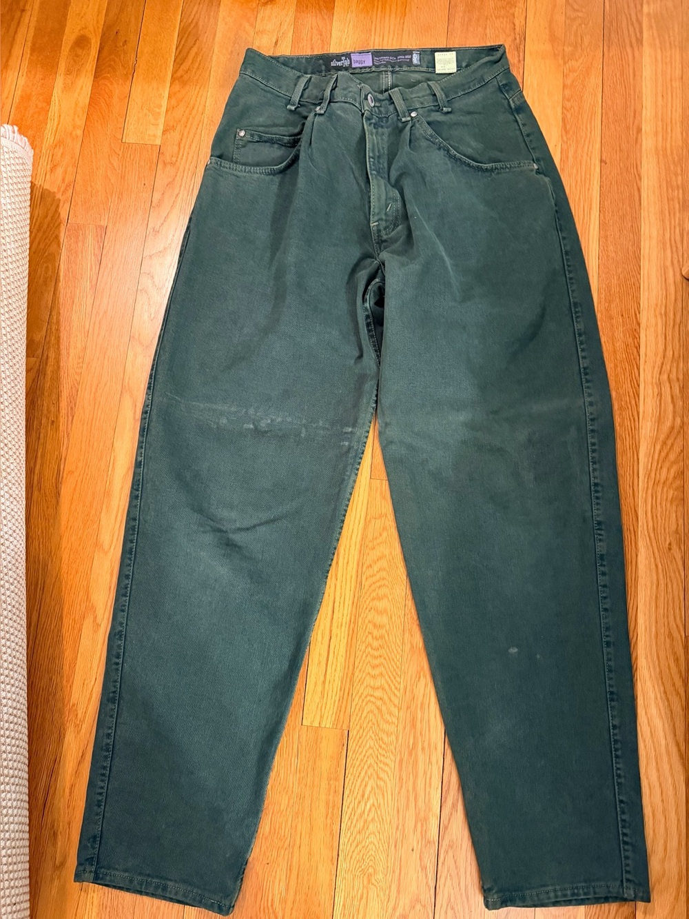 Vintage Levi’s SilverTab Baggy Jeans Men’s 34x32 Made in USA Forest Green 90s